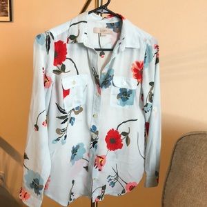 LOFT floral blouse